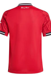 thumbnail: Rode jongens en meisjes adidas Performance Junior Manchester United voetbalshirt Thuis van polyester met korte mouwen en ronde hals