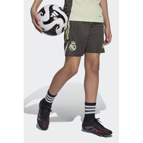 adidas Performance Junior Real Madrid voetbalshort Training Sportbroek Groen Jongens/Meisjes Polyester