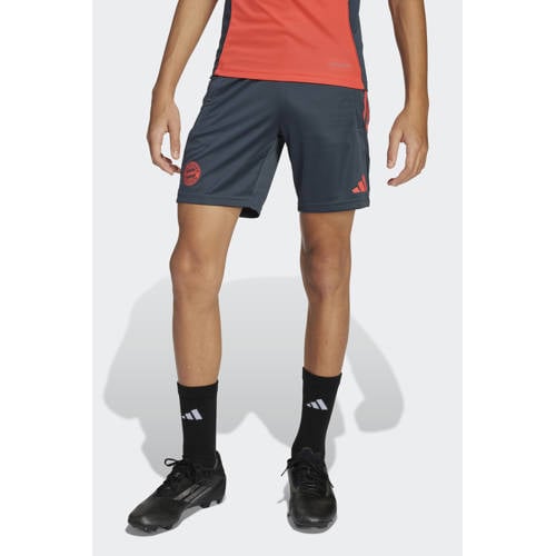 adidas Performance Junior FC Bayern München voetbalshort Training Sportbroek Grijs Jongens/Meisjes Polyester