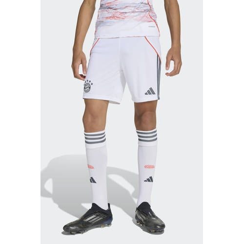 adidas Performance Junior FC Bayern München voetbalshort Uit Sportbroek Wit Jongens/Meisjes Polyester