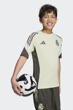 junior Real Madrid voetbalshirt lichtgeel/olijfgroen