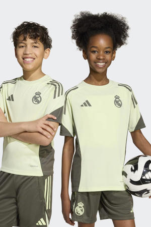junior Real Madrid voetbalshirt lichtgeel/olijfgroen