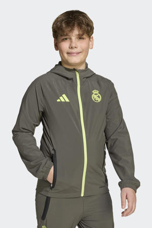   junior Real Madrid voetbalvest olijfgroen/geel