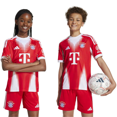 adidas Performance Junior FC Bayern München voetbalshirt Thuis Sport t-shirt Rood Jongens/Meisjes Polyester Ronde hals