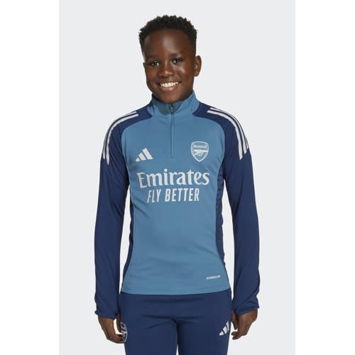 adidas Performance Junior Arsenal FC voetbalshirt Training Sport t-shirt Blauw Jongens/Meisjes Polyester Opstaande kraag