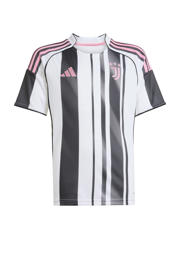 thumbnail: Wit en zwarte jongens en meisjes adidas Performance Junior Juventus voetbalshirt Thuis van polyester met korte mouwen en ronde hals