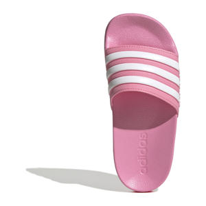 Adilette  badslippers roze/wit