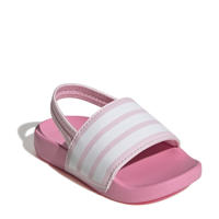 thumbnail: adidas Sportswear Adilette Estrap  badslippers met hielbandje lichtroze/wit/roze