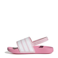thumbnail: adidas Sportswear Adilette Estrap  badslippers met hielbandje lichtroze/wit/roze