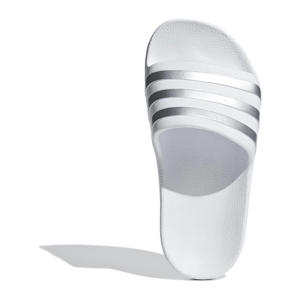 Adilette  badslippers wit/zilver