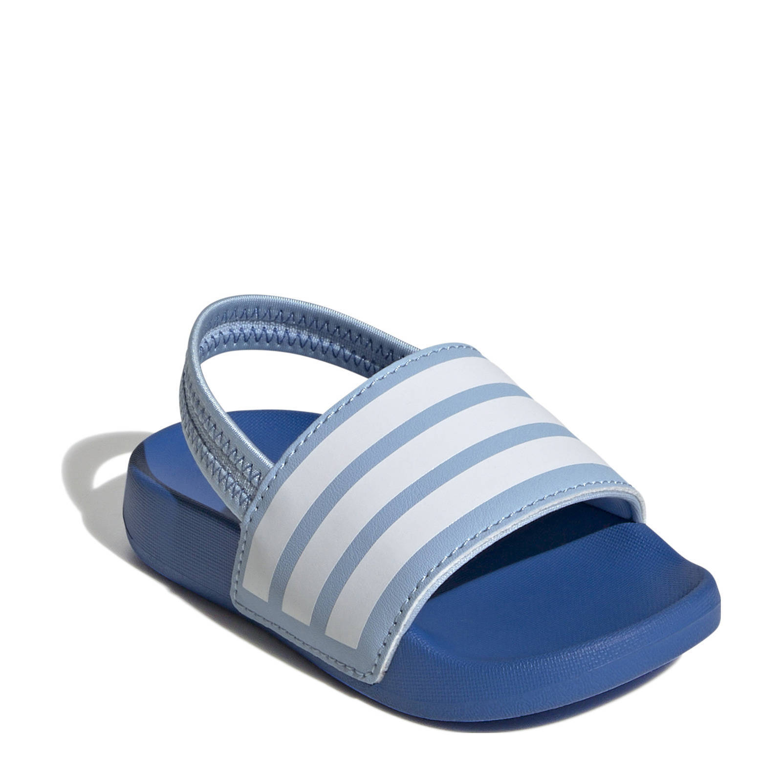 adidas Sportswear Adilette Estrap badslippers met hielbandje lichtblauw/wit/blauw  | kleertjes.com