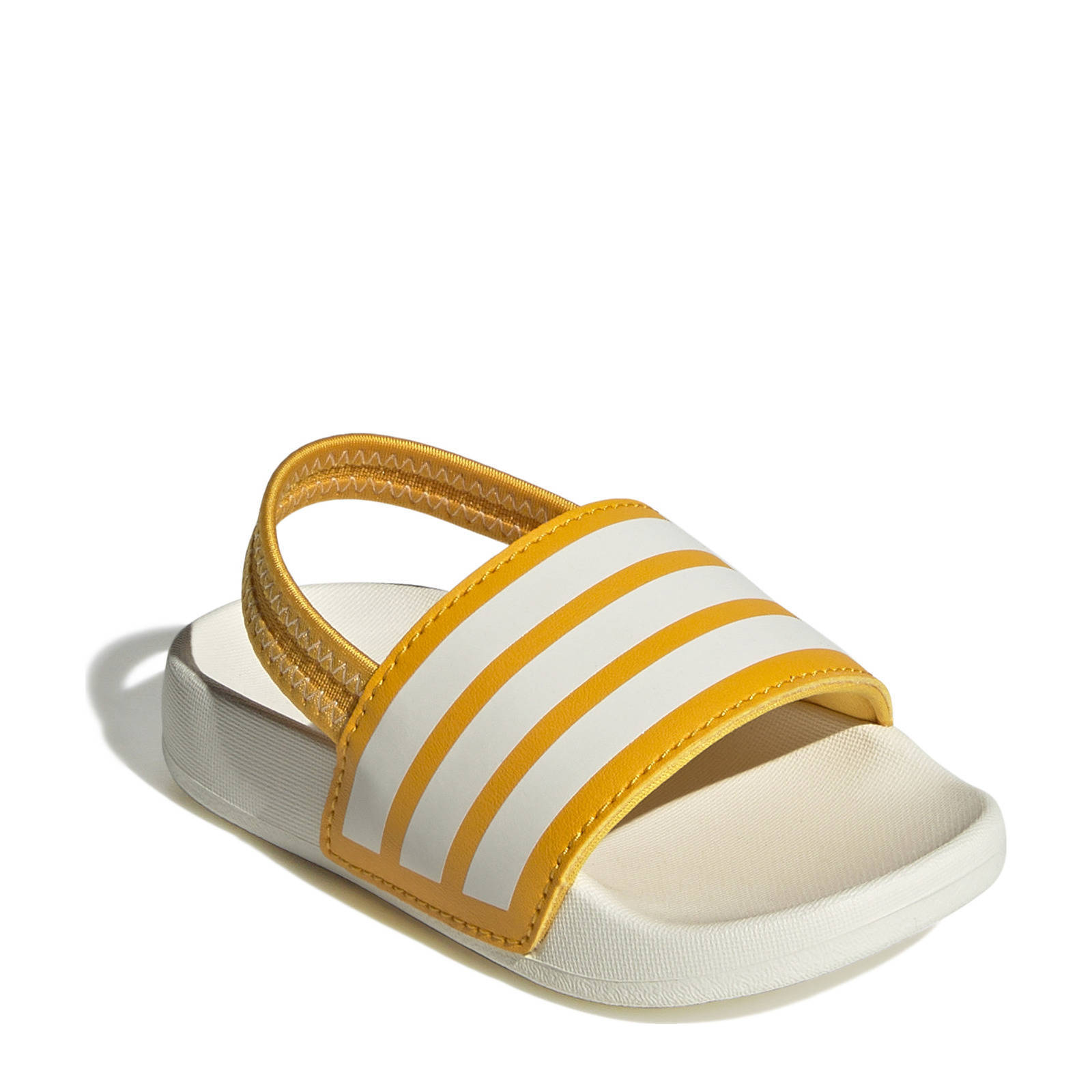 adidas Sportswear Adilette Estrap badslippers met hielbandje ecru/geel |  kleertjes.com