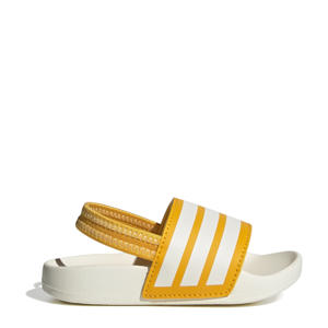 Adilette Estrap  badslippers met hielbandje ecru/geel