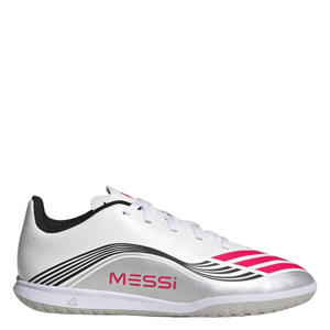 F50 Messi Club junior voetbalschoenen wit/rood/grijs