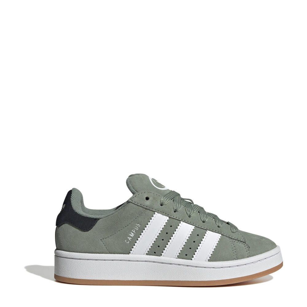 Groen en witte jongens en meisjes adidas Originals Campus 00s sneakers van suède-pu/voering: mesh/voetbed: eva met veters