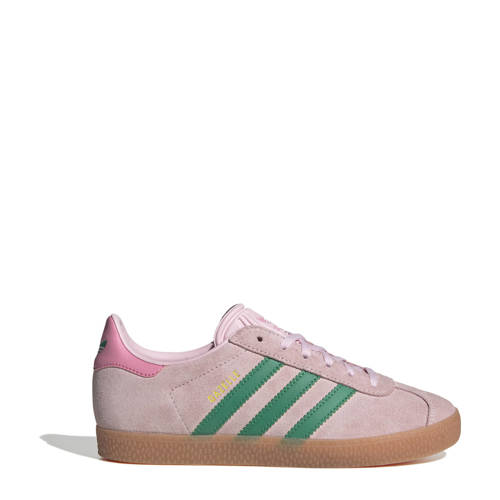 adidas Originals Gazelle sneakers roze/groen Jongens/Meisjes Suede Effen