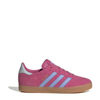thumbnail: Roze en paarse jongens adidas Originals Gazelle sneakers van suede met veters en effen