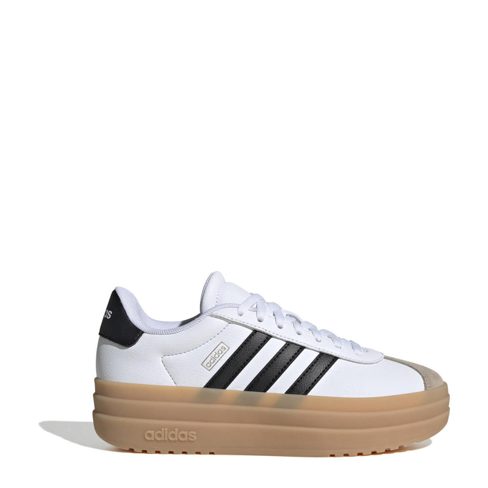 Wit en zwarte jongens en meisjes adidas Sportswear VL Court Bold sneakers van suède-pu/voering: mesh/voetbed: eva met chunky hak en veters