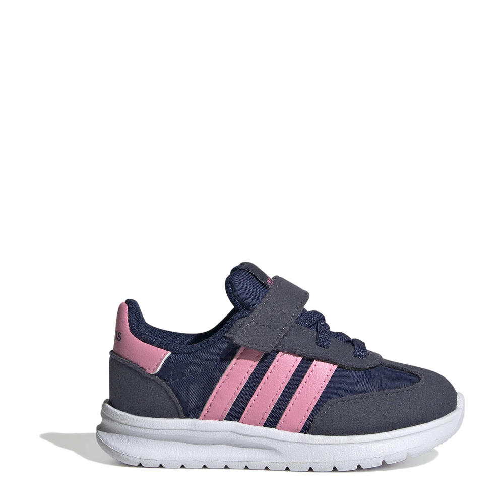 Donkerblauw en roze jongens en meisjes adidas Sportswear Run 70s 2.0 sneakers van mesh-pu/voering: mesh/voetbed: eva met elastische veter- met klittenbandsluiting