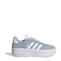 thumbnail: Lichtblauw en witte jongens en meisjes adidas Sportswear VL Court Bold sneakers van suède-pu/voering: mesh/voetbed: eva met chunky hak en veters