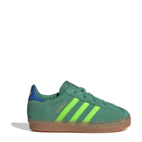 thumbnail: Groen en blauwe jongens en meisjes adidas Originals Gazelle sneakers van suède/voering: textiel/voetbed: textiel met elastische veters