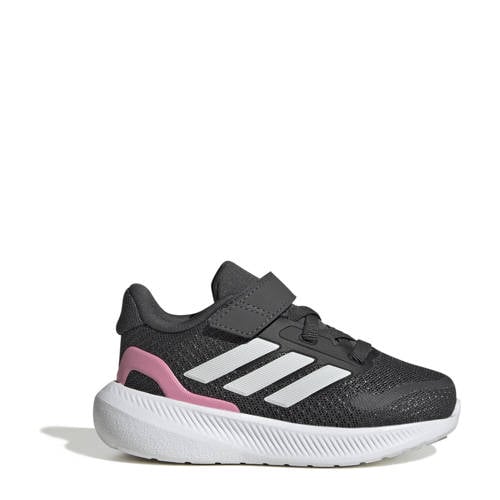 adidas Sportswear Runfalcon 5 sneakers antraciet/wit/roze Grijs Jongens/Meisjes Mesh