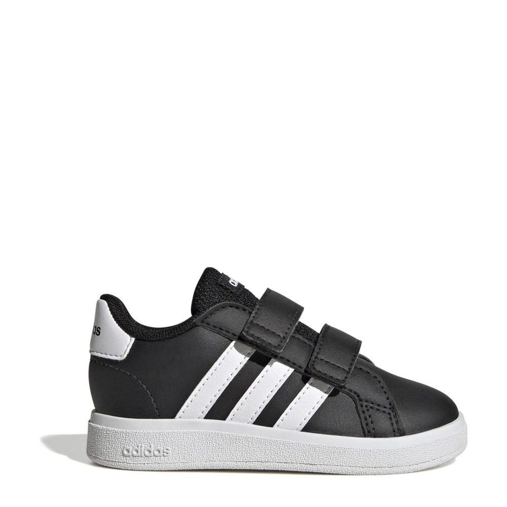 Zwart en witte jongens en meisjes adidas Sportswear Grand Court 2.0 sneakers van imitatieleer/voering: mesh/voetbed: eva met klittenband