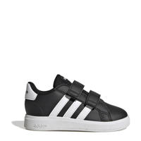 thumbnail: Zwart en witte jongens en meisjes adidas Sportswear Grand Court 2.0 sneakers van imitatieleer/voering: mesh/voetbed: eva met klittenband