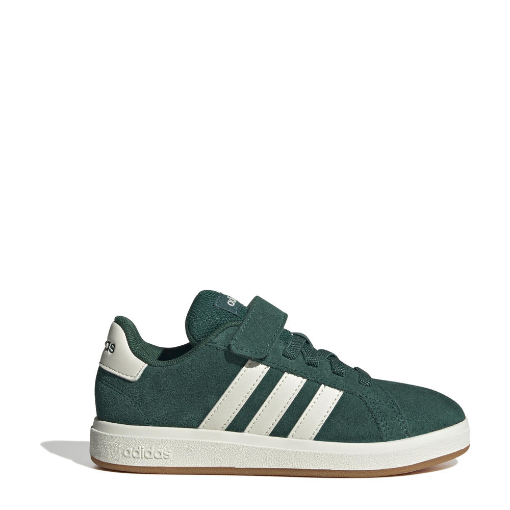 Groen en witte jongens en meisjes adidas Sportswear Grand Court 00s sneakers van textiel,leer met veters