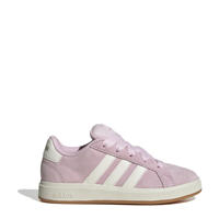 thumbnail: Roze en witte jongens en meisjes adidas Sportswear Grand Court 00s sneakers van imitatieleer-leer/voering: mesh/voetbed: eva met veters