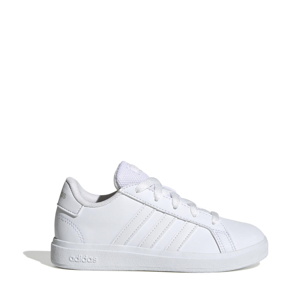 Witte jongens en meisjes adidas Sportswear Grand Court 2.0 Sneakers van imitatieleer/textiel met veters en camouflageprint