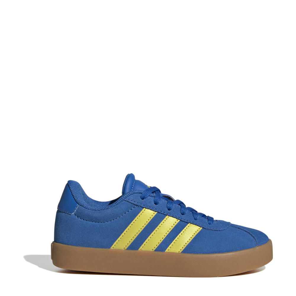 Blauw en gele jongens en meisjes adidas Sportswear VL Court 3.0 sneakers van leer,synthetisch met veters