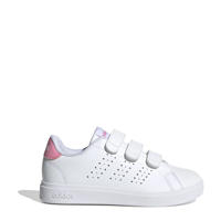 thumbnail: Wit en roze jongens en meisjes adidas Sportswear Advantage Base 2.0 sneakers van kunstof met klittenband