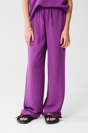 wide leg casual broek paars