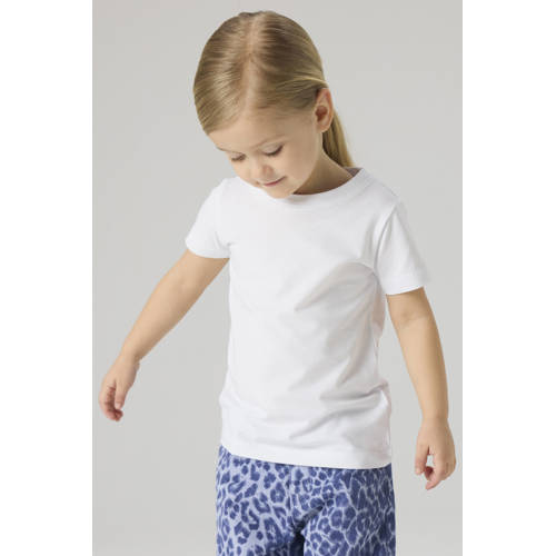 NAME IT MINI T-shirt wit Meisjes Stretchkatoen Ronde hals Effen - maat 86 afbeelding