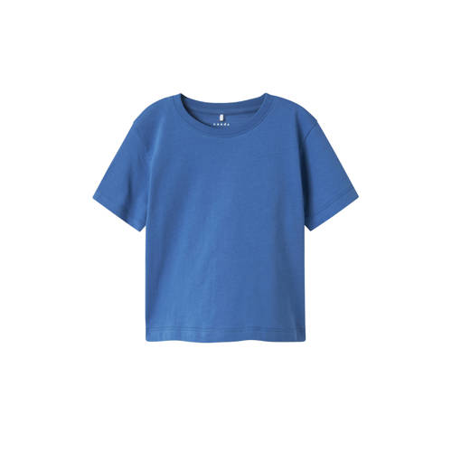 NAME IT MINI T-shirt kobaltblauw Jongens Katoen Ronde hals Effen - maat 80 afbeelding