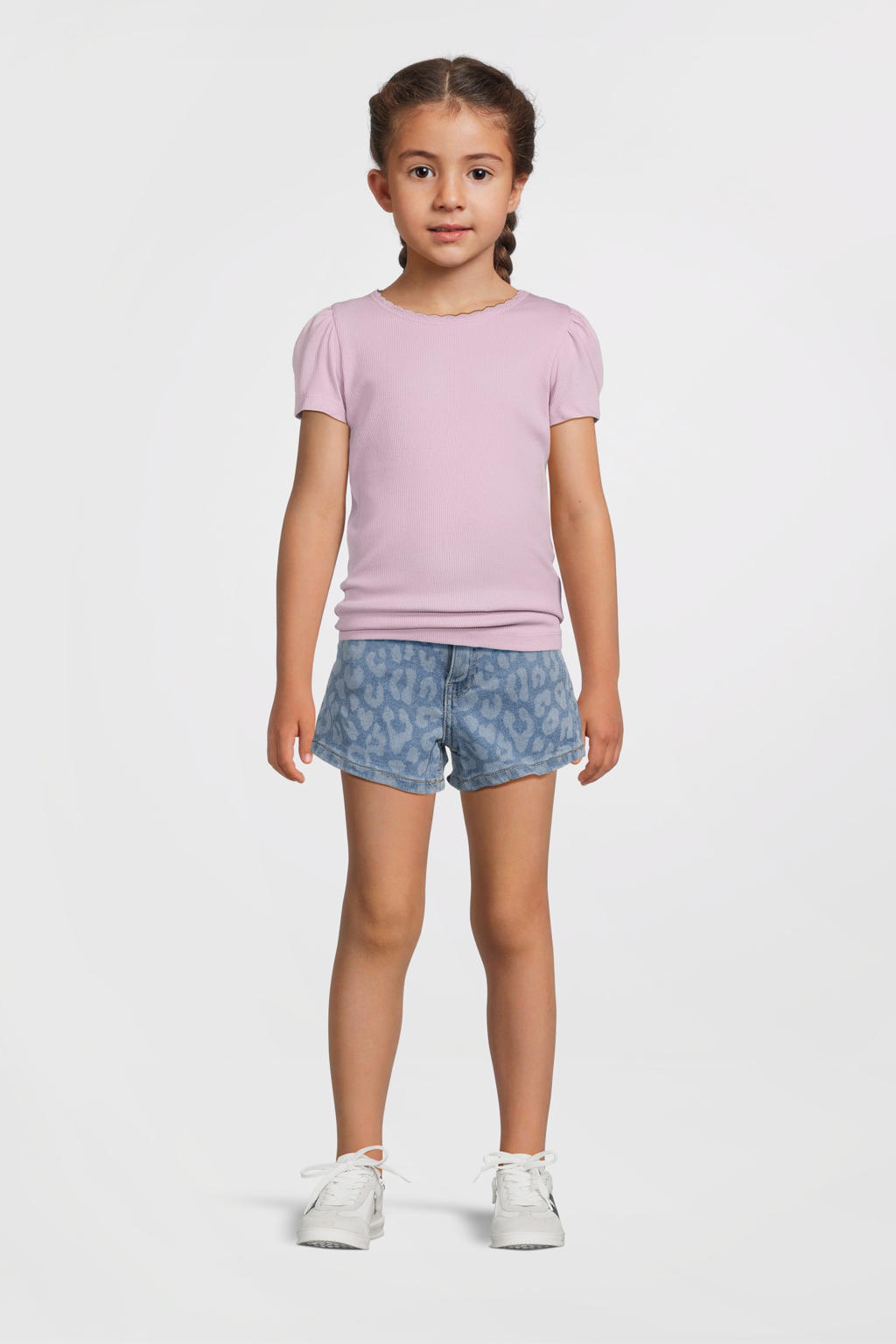 NAME IT MINI T-shirt rib gebreid roze