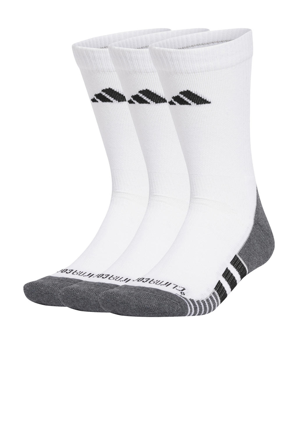 adidas Performance   sportsokken - set van 3 wit/zwart