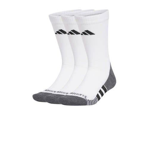 adidas Performance sportsokken - set van 3 wit/zwart Jongens/Meisjes Polyester