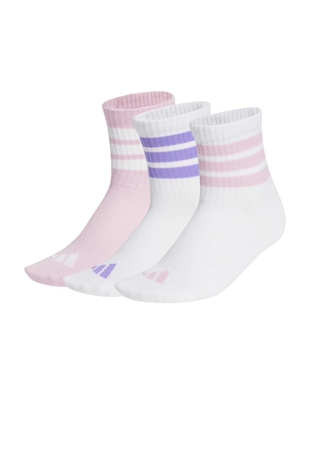adidas Performance sportsokken - set van 3 wit/roze/lila