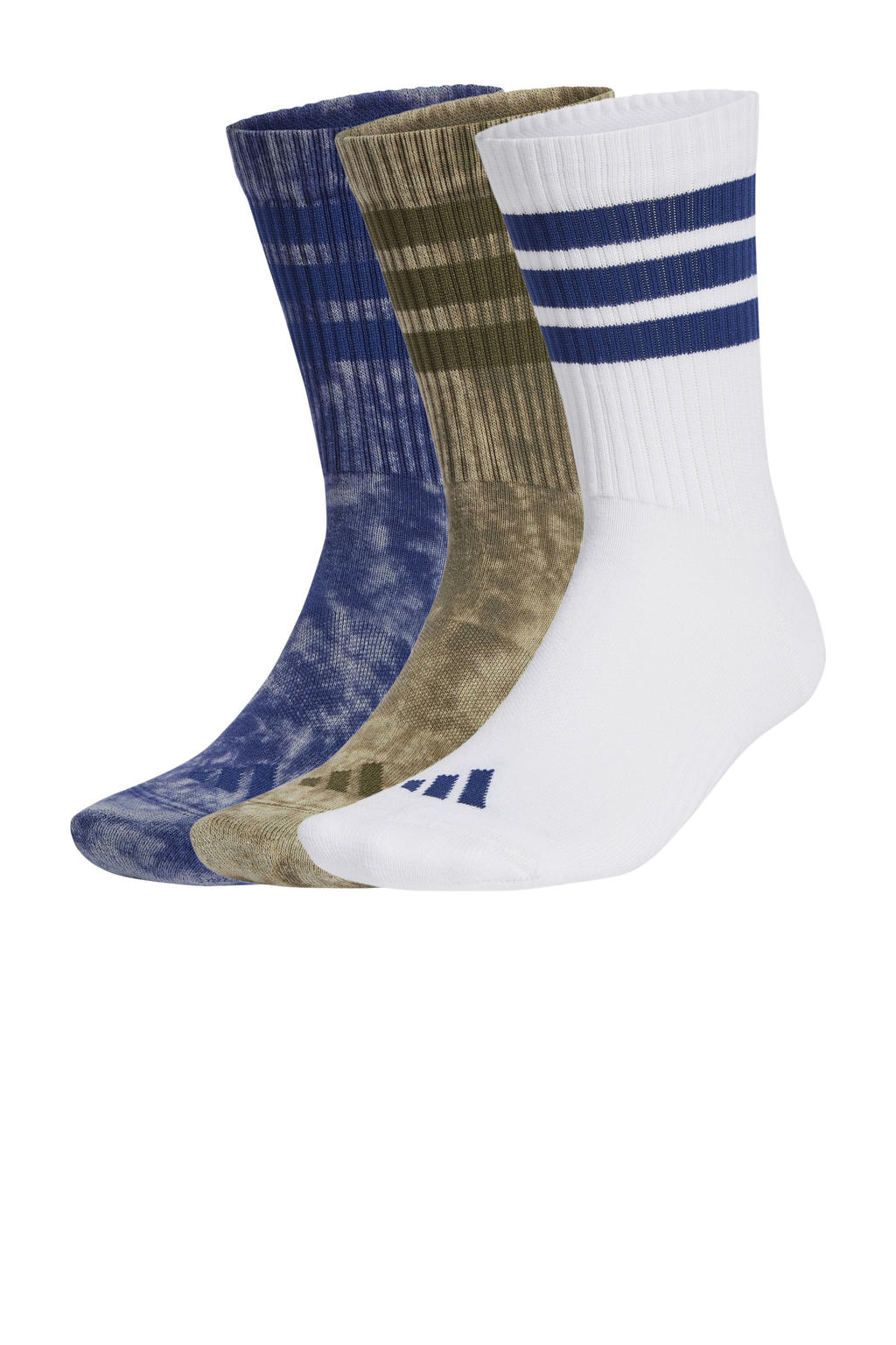 adidas Performance sportsokken - set van 3 blauw/bruin/wit