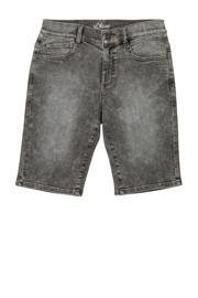 thumbnail: Black denim jongens s.Oliver short black van denim met regular waist, rits- en knoopsluiting en effen