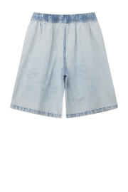 thumbnail: Light blue denim jongens s.Oliver loose short van denim met regular waist, elastische tailleband en effen
