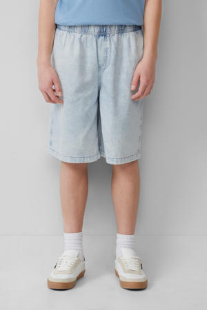 denim loose short light blue denim