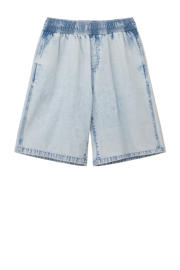 thumbnail: Light blue denim jongens s.Oliver loose short van denim met regular waist, elastische tailleband en effen