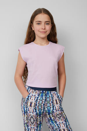 mouwloze top lichtroze
