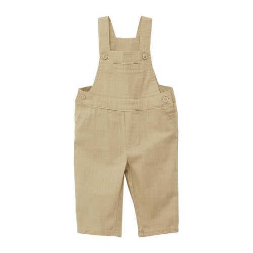 s.Oliver tuinbroek beige Jongens Katoen Vierkante hals Effen