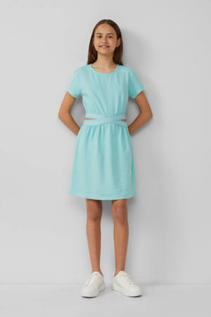 korte jurk turquoise