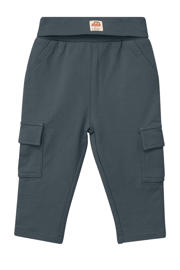 thumbnail: Grijze jongens s.Oliver casual broek van stretchkatoen met elastische tailleband en effen