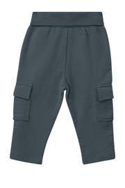 thumbnail: Grijze jongens s.Oliver casual broek van stretchkatoen met elastische tailleband en effen